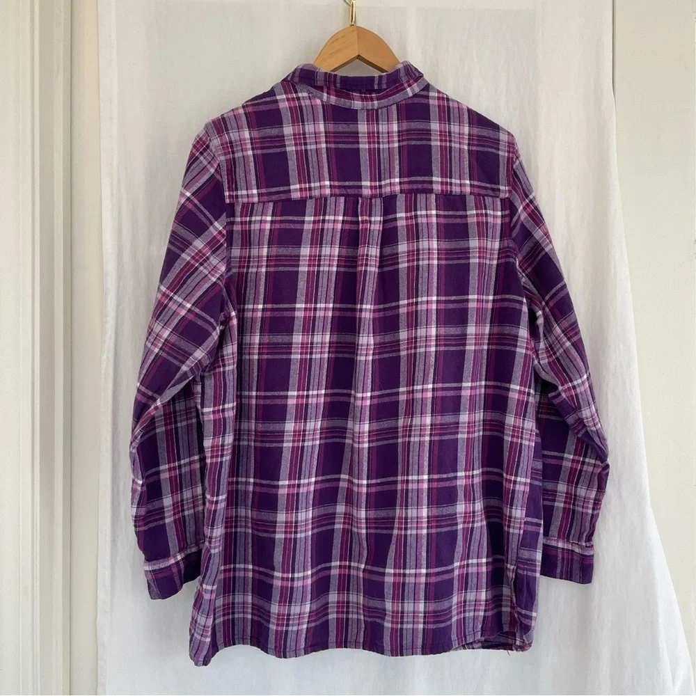 Blair Purple Plaid Flannel Shirt - Picture 2 of 6